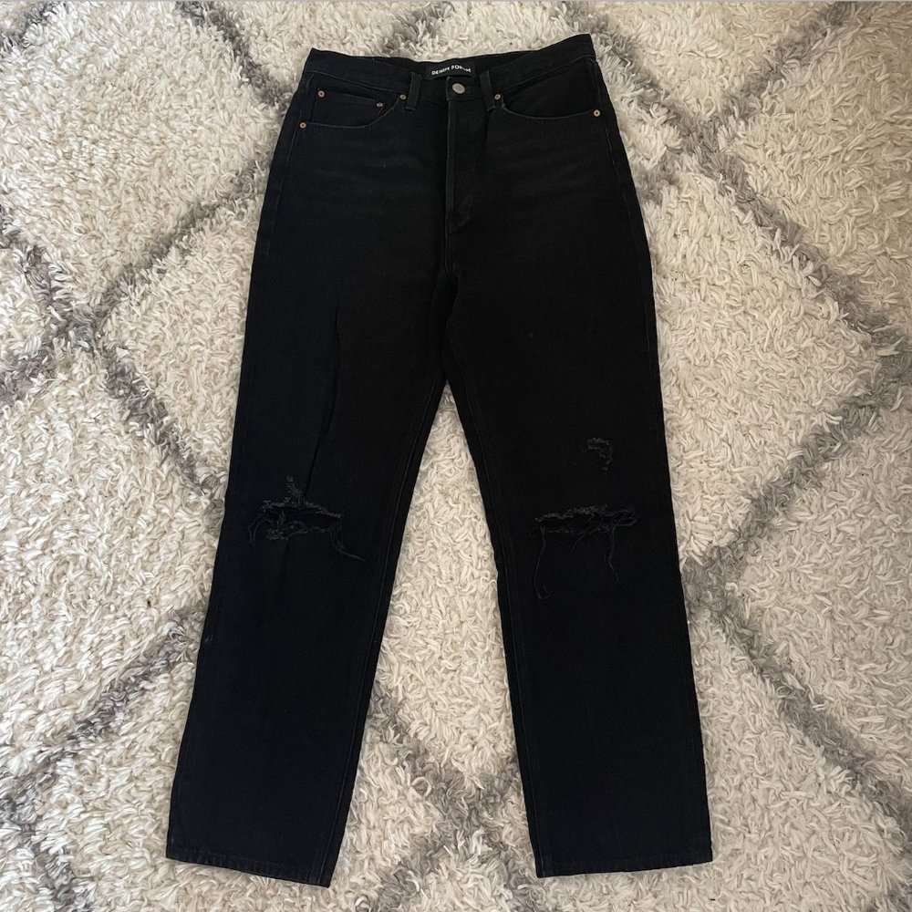 Denim Forum High Rise Black Jeans